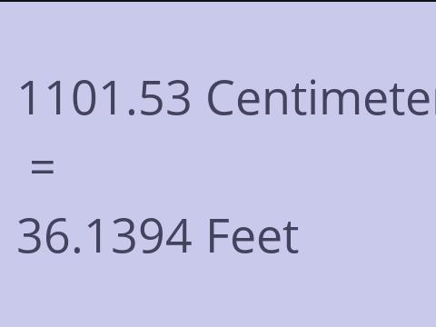 1101.53 CM TO FEET