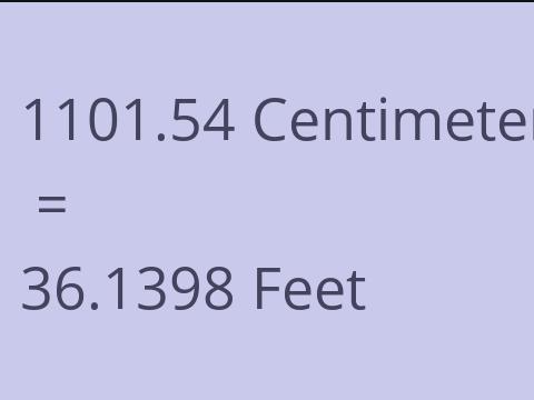 1101.54 CM TO FEET