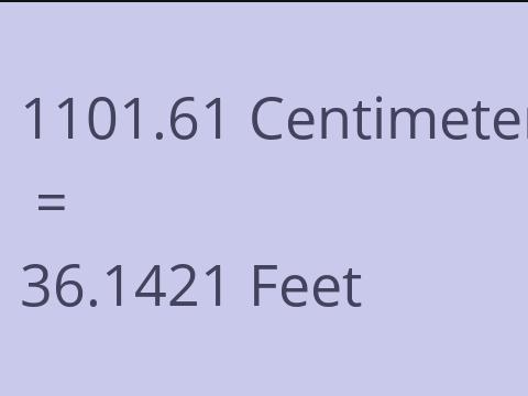 1101.61 CM TO FEET