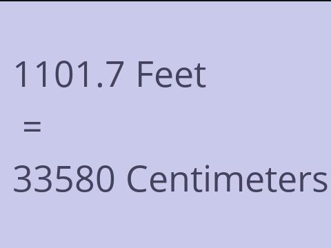 1101.7 FEET TO CM