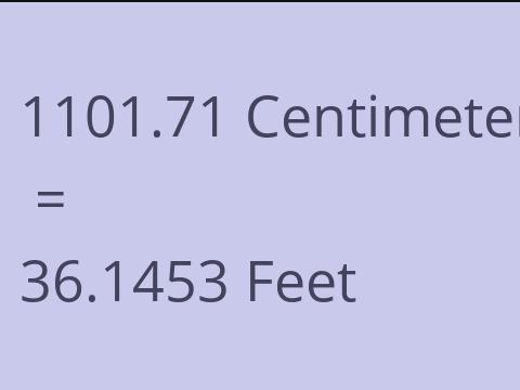 1101.71 CM TO FEET