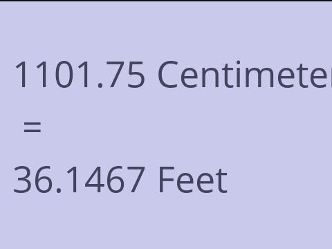 1101.75 CM TO FEET