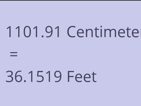 1101.91 CM TO FEET