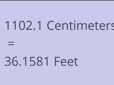 1102.1 CM TO FEET