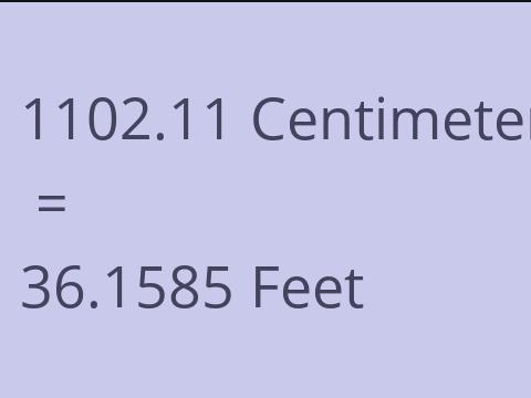 1102.11 CM TO FEET