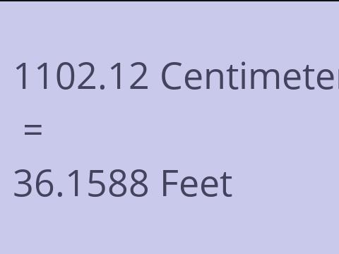 1102.12 CM TO FEET