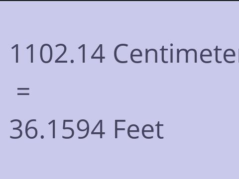 1102.14 CM TO FEET