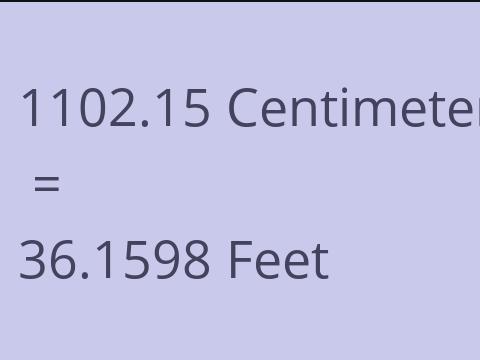 1102.15 CM TO FEET