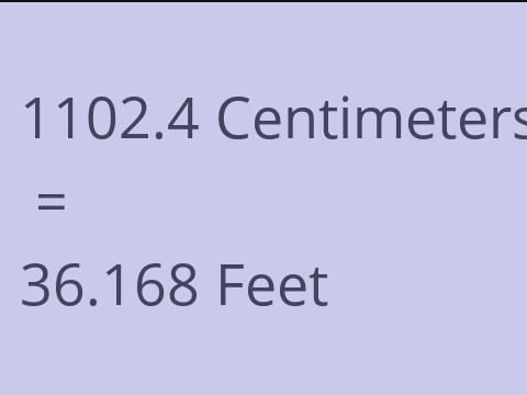 1102.4 CM TO FEET