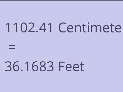 1102.41 CM TO FEET