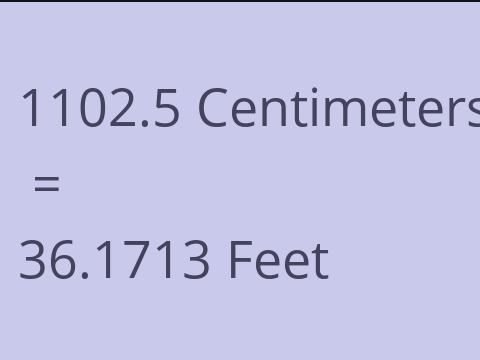 1102.5 CM TO FEET