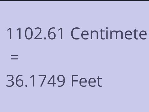 1102.61 CM TO FEET