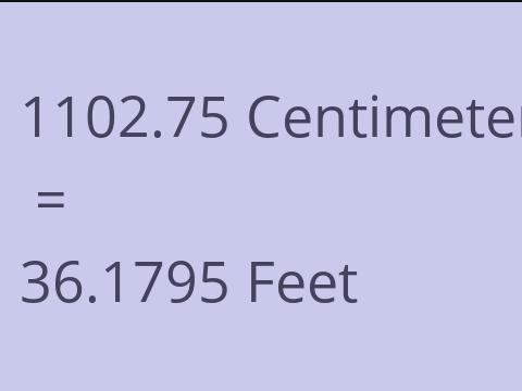 1102.75 CM TO FEET