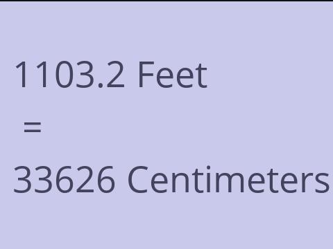 1103.2 FEET TO CM