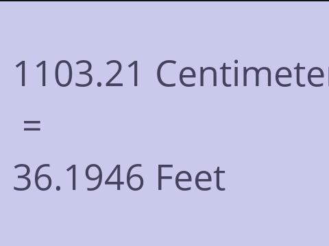 1103.21 CM TO FEET