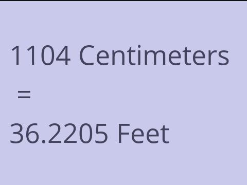 1104 CM TO FEET