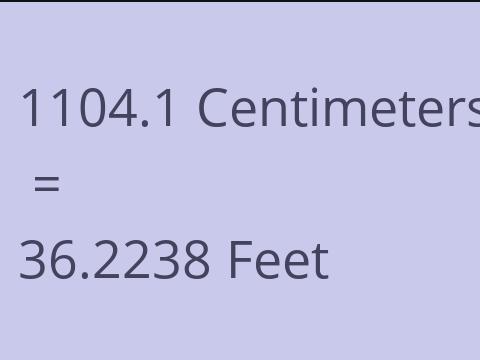 1104.1 CM TO FEET