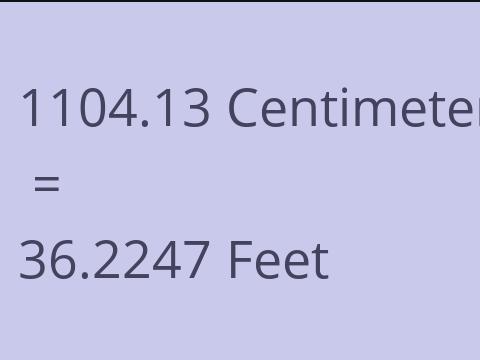 1104.13 CM TO FEET