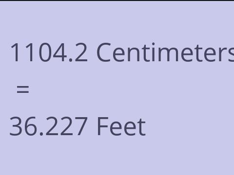 1104.2 CM TO FEET