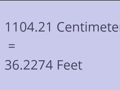 1104.21 CM TO FEET