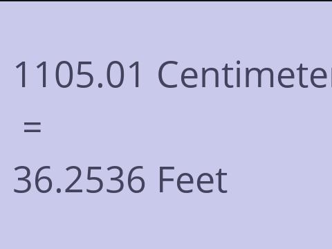 1105.01 CM TO FEET