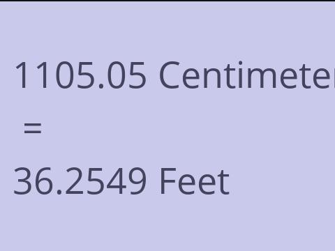 1105.05 CM TO FEET