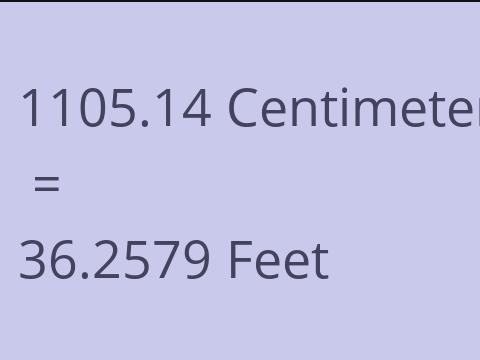 1105.14 CM TO FEET