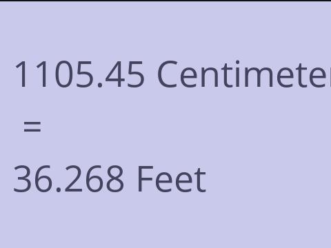 1105.45 CM TO FEET