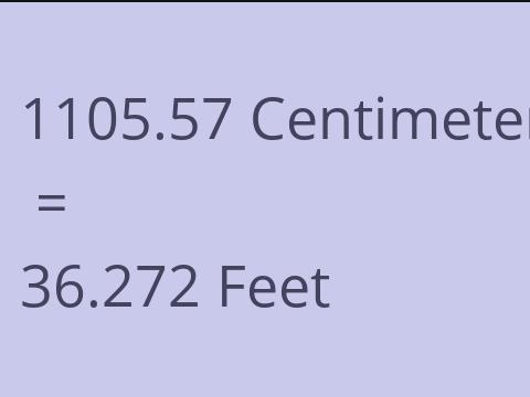 1105.57 CM TO FEET