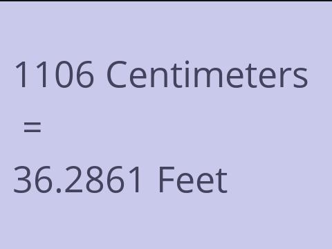 1106 CM TO FEET