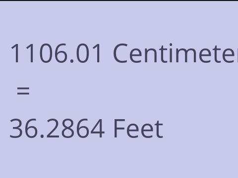 1106.01 CM TO FEET