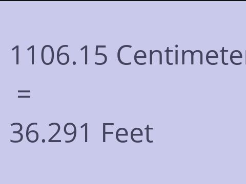 1106.15 CM TO FEET