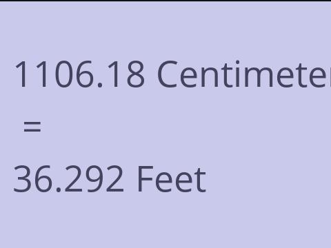 1106.18 CM TO FEET