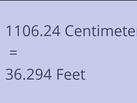 1106.24 CM TO FEET