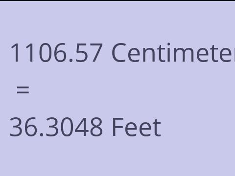 1106.57 CM TO FEET