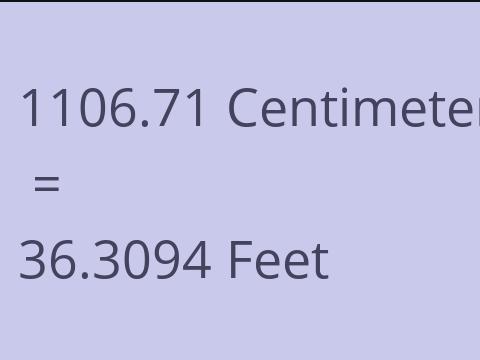 1106.71 CM TO FEET