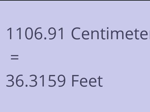 1106.91 CM TO FEET