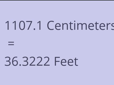 1107.1 CM TO FEET