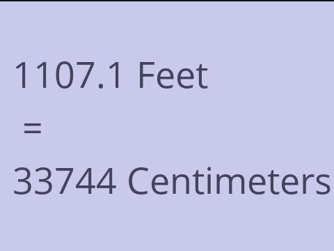 1107.1 FEET TO CM