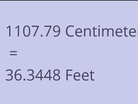 1107.79 CM TO FEET