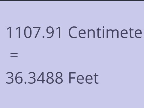 1107.91 CM TO FEET