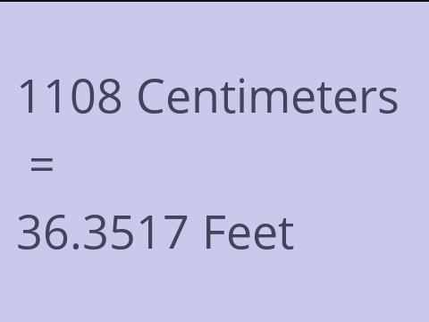 1108 CM TO FEET