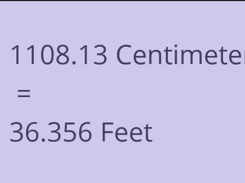 1108.13 CM TO FEET