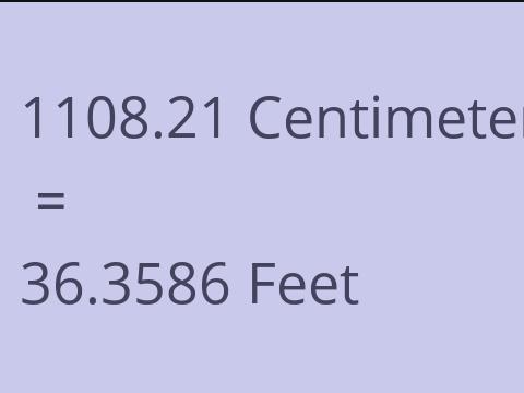 1108.21 CM TO FEET