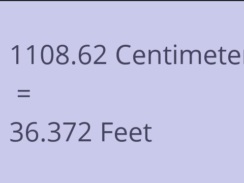 1108.62 CM TO FEET