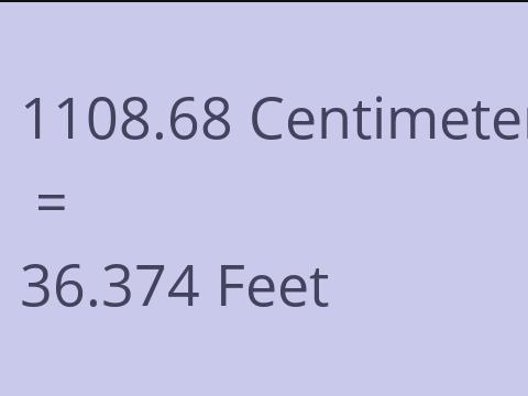 1108.68 CM TO FEET