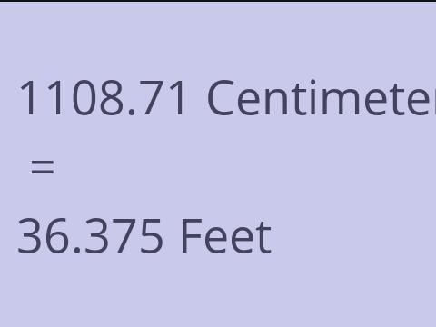 1108.71 CM TO FEET