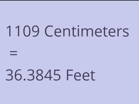 1109 CM TO FEET