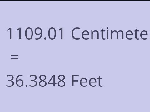 1109.01 CM TO FEET