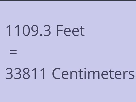 1109.3 FEET TO CM